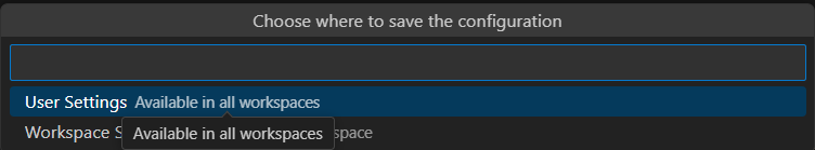 Select settings